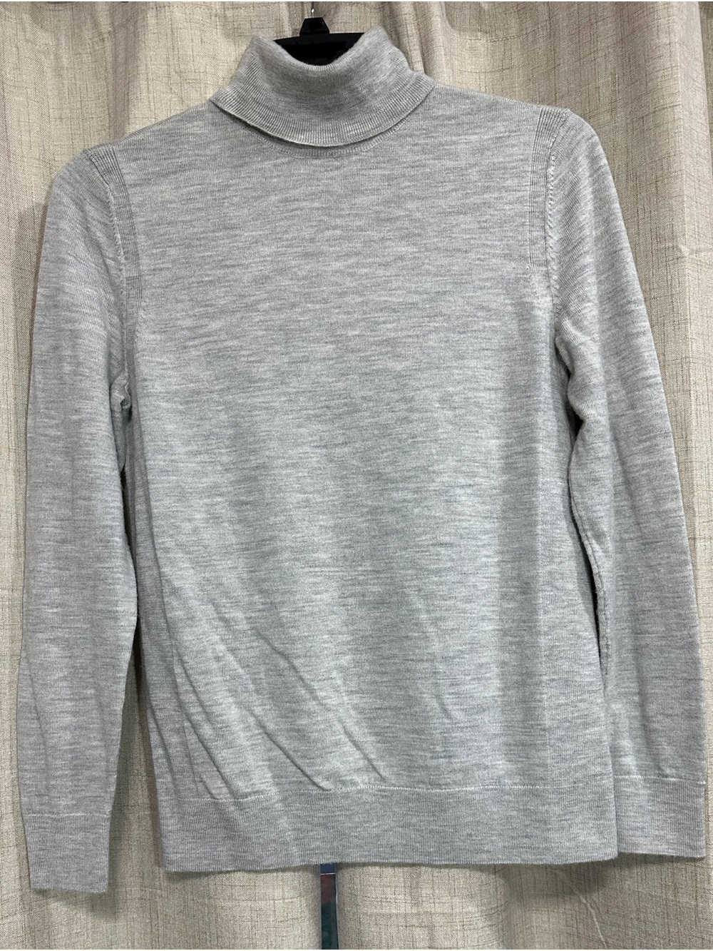 Express Merino Wool Heather Gray Turtleneck Sweater